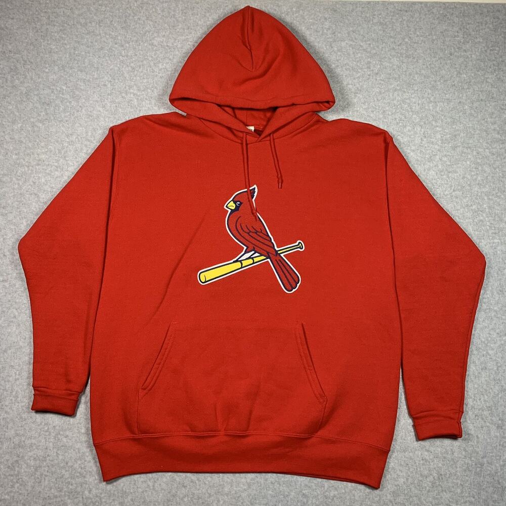 MLB St. Louis Cardinals Hoodie Men's Sz M Red Sweatshirt Baseball Lee Sport VTG